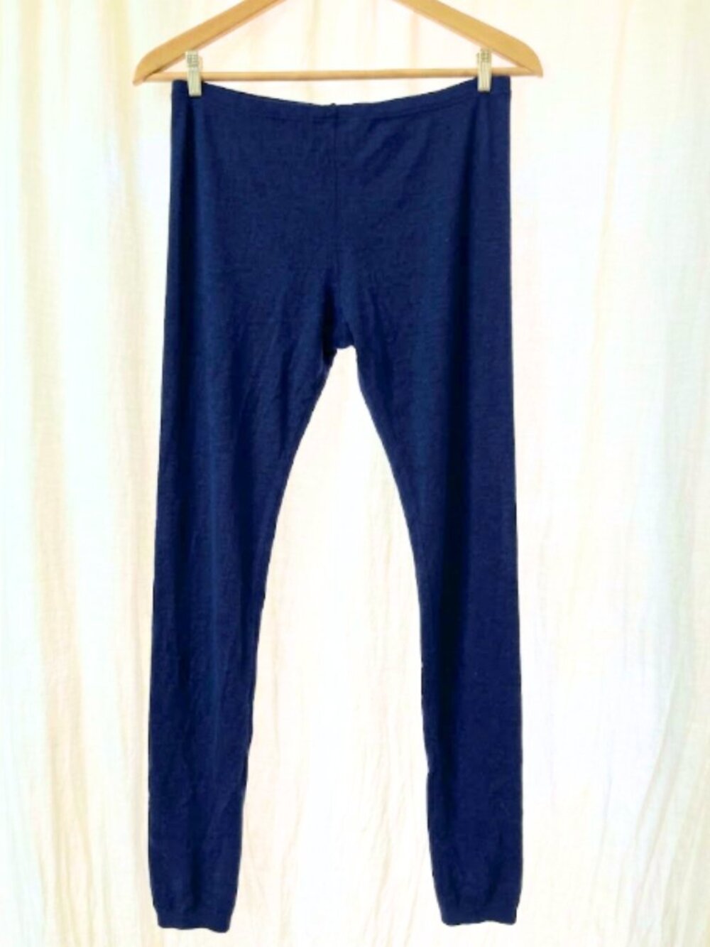 Uniqlo Heattech Navy Leggings Wide Waistband Size M